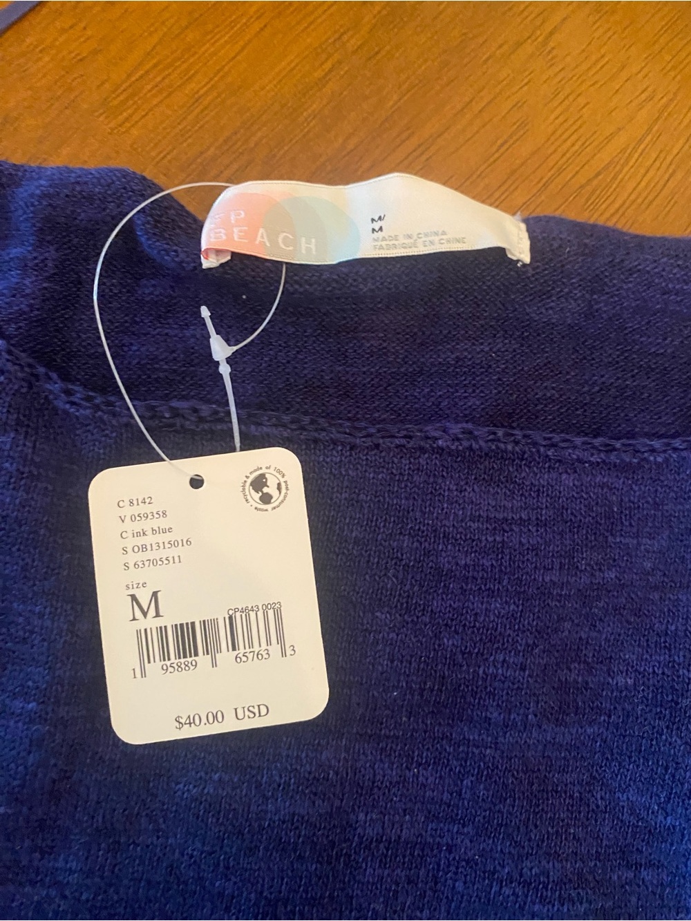 Free people Beach Deep Royal Navy oversized Knit Top with Tag - Medium - Picture 2 of 3